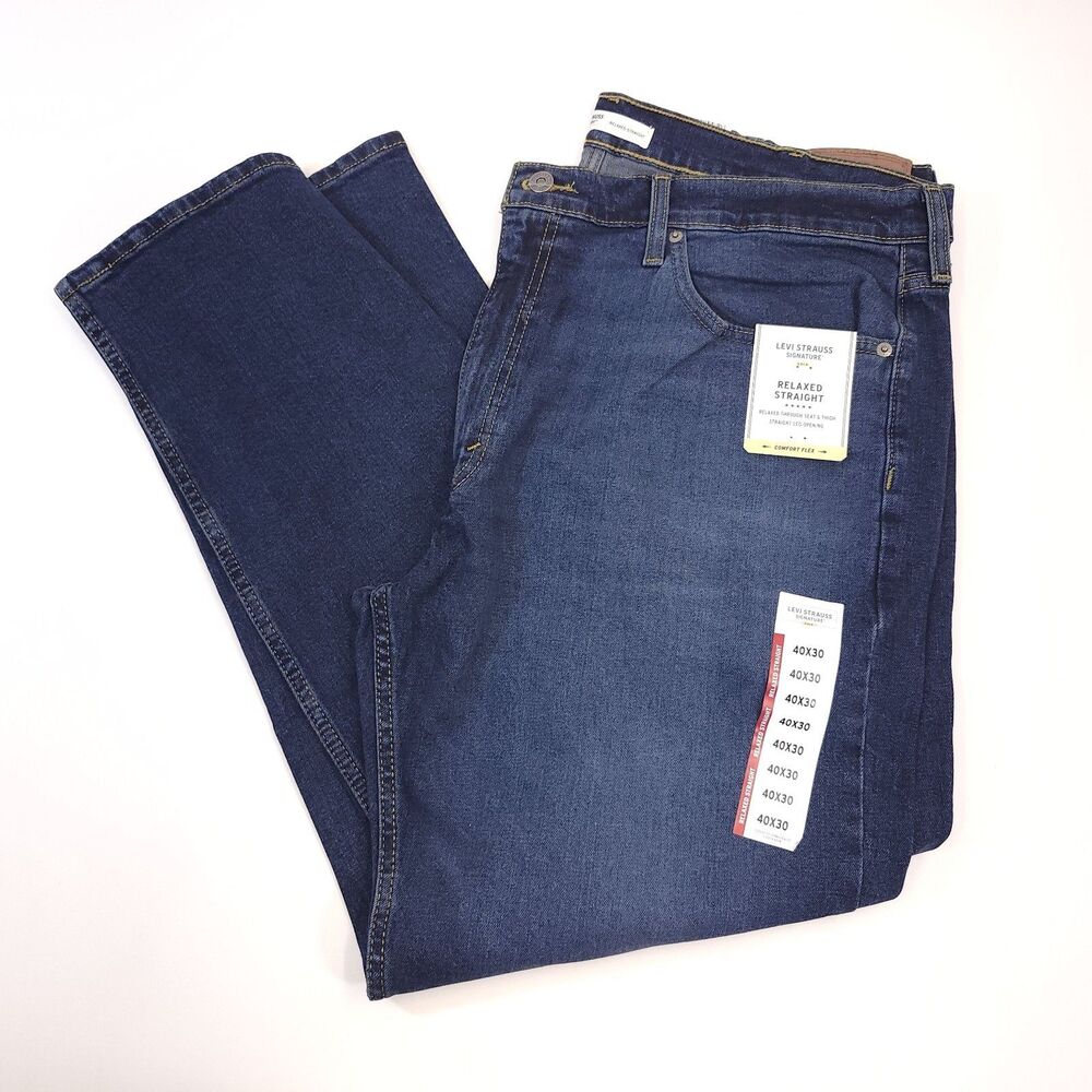 Levi Strauss Signature Gold Relaxed Straight Jeans Men’s Size 40x30 New w/Tags